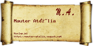 Mauter Atália névjegykártya